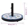 Runder Sonnenschirmständer in Blau und Weiß, 12 kg. von vidaXL, Schirmständer - Ref: Foro24-362221, Preis: 76,39 €, Rabatt: %