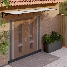 Black and transparent polycarbonate door canopy 358.5x90cm by vidaXL, Awnings - Ref: Foro24-153688, Price: 106,15 €, Discount: %