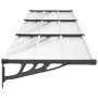 Türvordach aus schwarzem und transparentem Polycarbonat 358,5x90cm von vidaXL, Markisen - Ref: Foro24-153688, Preis: 106,15 €...