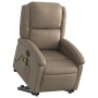 Sillón reclinable de masaje eléctrico cuero sintético capuchino