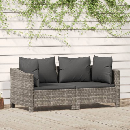 Set de muebles de jardín 2 pzas cojines ratán sintético gris by vidaXL, Garden sets - Ref: Foro24-362684, Price: 177,45 €, Di...
