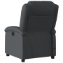 Sillón reclinable de masaje eléctrico cuero auténtico negro