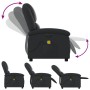 Sillón reclinable de masaje eléctrico cuero auténtico negro