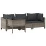 4-teiliges Gartenmöbel-Set und graue synthetische Rattankissen von vidaXL, Gartensets - Ref: Foro24-362688, Preis: 314,00 €, ...