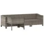 4-teiliges Gartenmöbel-Set und graue synthetische Rattankissen von vidaXL, Gartensets - Ref: Foro24-362688, Preis: 314,00 €, ...