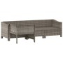 4-teiliges Gartenmöbel-Set und graue synthetische Rattankissen von vidaXL, Gartensets - Ref: Foro24-362688, Preis: 319,62 €, ...