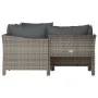 4-teiliges Gartenmöbel-Set und graue synthetische Rattankissen von vidaXL, Gartensets - Ref: Foro24-362688, Preis: 314,00 €, ...