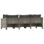 4-teiliges Gartenmöbel-Set und graue synthetische Rattankissen von vidaXL, Gartensets - Ref: Foro24-362688, Preis: 314,00 €, ...