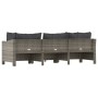 4-teiliges Gartenmöbel-Set und graue synthetische Rattankissen von vidaXL, Gartensets - Ref: Foro24-362688, Preis: 319,62 €, ...