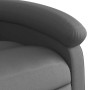 Sillón reclinable de masaje eléctrico cuero auténtico gris