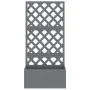Jardineras con enrejado 2 unidades WPC gris 65x33x135 cm de vidaXL, Maceteros y jardineras - Ref: Foro24-3154899, Precio: 342...
