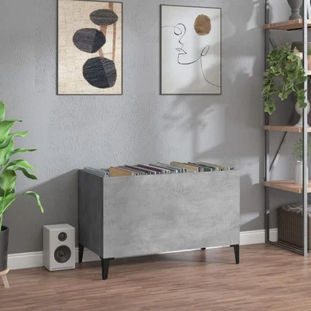 Plattenschrank aus betongrauem Sperrholz, 74,5 x 38 x 48 cm von vidaXL, CD- und DVD-Speicher - Ref: Foro24-831969, Preis: 34,...