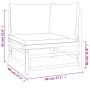 Set de muebles de jardín 9 piezas bambú y cojines gris taupé de vidaXL, Conjuntos de jardín - Ref: Foro24-3155132, Precio: 1,...