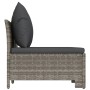 3-teiliges Gartenmöbel-Set und graue synthetische Rattankissen von vidaXL, Gartensets - Ref: Foro24-362692, Preis: 249,27 €, ...