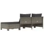3-teiliges Gartenmöbel-Set und graue synthetische Rattankissen von vidaXL, Gartensets - Ref: Foro24-362692, Preis: 243,73 €, ...