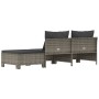 3-teiliges Gartenmöbel-Set und graue synthetische Rattankissen von vidaXL, Gartensets - Ref: Foro24-362692, Preis: 249,27 €, ...