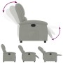Sillón reclinable eléctrico de terciopelo gris claro