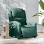 Sillón reclinable eléctrico de terciopelo verde oscuro