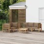 6-teiliges Gartenmöbel-Set aus Bambus mit taupegrauen Kissen von vidaXL, Gartensets - Ref: Foro24-3155122, Preis: 676,49 €, R...