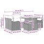 Conjunto de sofá de jardín con cojín 7 pcs Gris Poliratán