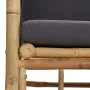 Gartensofa aus Bambus mit dunkelgrauen Kissen von vidaXL, Modulare Sofas für den Außenbereich - Ref: Foro24-362311, Preis: 15...