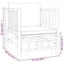 Gartensofa aus Bambus mit dunkelgrauen Kissen von vidaXL, Modulare Sofas für den Außenbereich - Ref: Foro24-362311, Preis: 15...