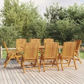 Reclining garden chairs 8 units solid teak wood by vidaXL, Garden chairs - Ref: Foro24-3154925, Price: 1,00 €, Discount: %