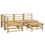 5-piece garden furniture set made of bamboo with light gray cushions by vidaXL, Garden sets - Ref: Foro24-3155106, Price: 485...