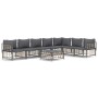 8-piece garden furniture set with anthracite PE rattan cushions by vidaXL, Outdoor sofas - Ref: Foro24-3186763, Price: 652,77...