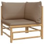 7-teiliges Gartenmöbel-Set aus Bambus mit taupegrauen Kissen von vidaXL, Gartensets - Ref: Foro24-3155134, Preis: 880,01 €, R...