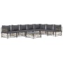 Gartenmöbel-Set 8 Stück und Kissen PE Rattan Anthrazit von vidaXL, Outdoor-Sofas - Ref: Foro24-3186763, Preis: 652,77 €, Raba...