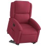 Sillón reclinable elevable terciopelo rojo tinto