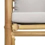 Set de muebles de jardín 7 piezas bambú y cojines gris claro de vidaXL, Conjuntos de jardín - Ref: Foro24-3155093, Precio: 76...