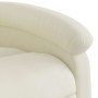 Sillón reclinable de masaje elevable terciopelo crema