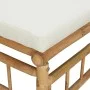 Garden corner sofas 2 pcs bamboo with cream white cushions by vidaXL, Garden sets - Ref: Foro24-3155182, Price: 278,13 €, Dis...