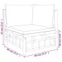 Garden corner sofas 2 pcs bamboo with cream white cushions by vidaXL, Garden sets - Ref: Foro24-3155182, Price: 278,13 €, Dis...
