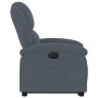 Sillón eléctrico reclinable elevable de terciopelo gris oscuro
