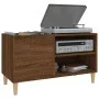 Scheibenschrank aus braunem Eichensperrholz, 84,5 x 38 x 48 cm von vidaXL, CD- und DVD-Speicher - Ref: Foro24-831948, Preis: ...