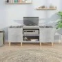 Mueble discos madera contrachapada gris hormigón 121x38x48 cm de vidaXL, Almacenamiento para CD y DVD - Ref: Foro24-831929, P...