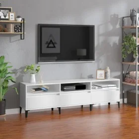 Hochglanzweißer TV-Schrank aus Sperrholz, 150 x 30 x 44,5 cm von vidaXL, TV-Möbel - Ref: Foro24-831919, Preis: 82,18 €, Rabat...