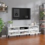 Hochglanzweißer TV-Schrank aus Sperrholz, 150 x 30 x 44,5 cm von vidaXL, TV-Möbel - Ref: Foro24-831919, Preis: 83,21 €, Rabat...
