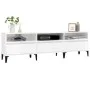 Mueble de TV madera contrachapada blanco brillo 150x30x44,5 cm de vidaXL, Muebles TV - Ref: Foro24-831919, Precio: 82,18 €, D...