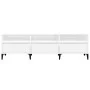 Mueble de TV madera contrachapada blanco brillo 150x30x44,5 cm de vidaXL, Muebles TV - Ref: Foro24-831919, Precio: 82,18 €, D...