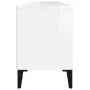 Mueble de TV madera contrachapada blanco brillo 150x30x44,5 cm de vidaXL, Muebles TV - Ref: Foro24-831919, Precio: 82,18 €, D...