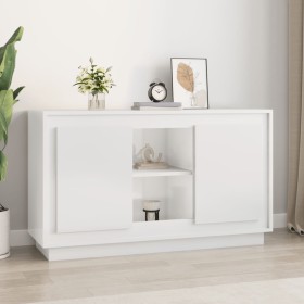 Aparador de madera contrachapada blanco brillante 102x35x60 cm de vidaXL, Aparadores - Ref: Foro24-831879, Precio: 130,70 €, ...