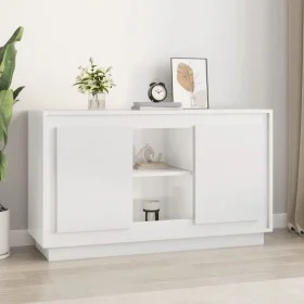 Aparador de madera contrachapada blanco brillante 102x35x60 cm de vidaXL, Aparadores - Ref: Foro24-831879, Precio: 128,25 €, ...