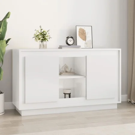 Aparador de madera contrachapada blanco brillante 102x35x60 cm de vidaXL, Aparadores - Ref: Foro24-831879, Precio: 128,22 €, ...