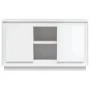 Aparador de madera contrachapada blanco brillante 102x35x60 cm de vidaXL, Aparadores - Ref: Foro24-831879, Precio: 128,22 €, ...