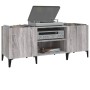 Sonoma gray plywood record cabinet 121x38x48cm by vidaXL, CD and DVD storage - Ref: Foro24-831939, Price: 71,61 €, Discount: %