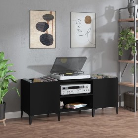 Mueble para discos madera contrachapada negro 121x38x48 cm de vidaXL, Almacenamiento para CD y DVD - Ref: Foro24-831934, Prec...